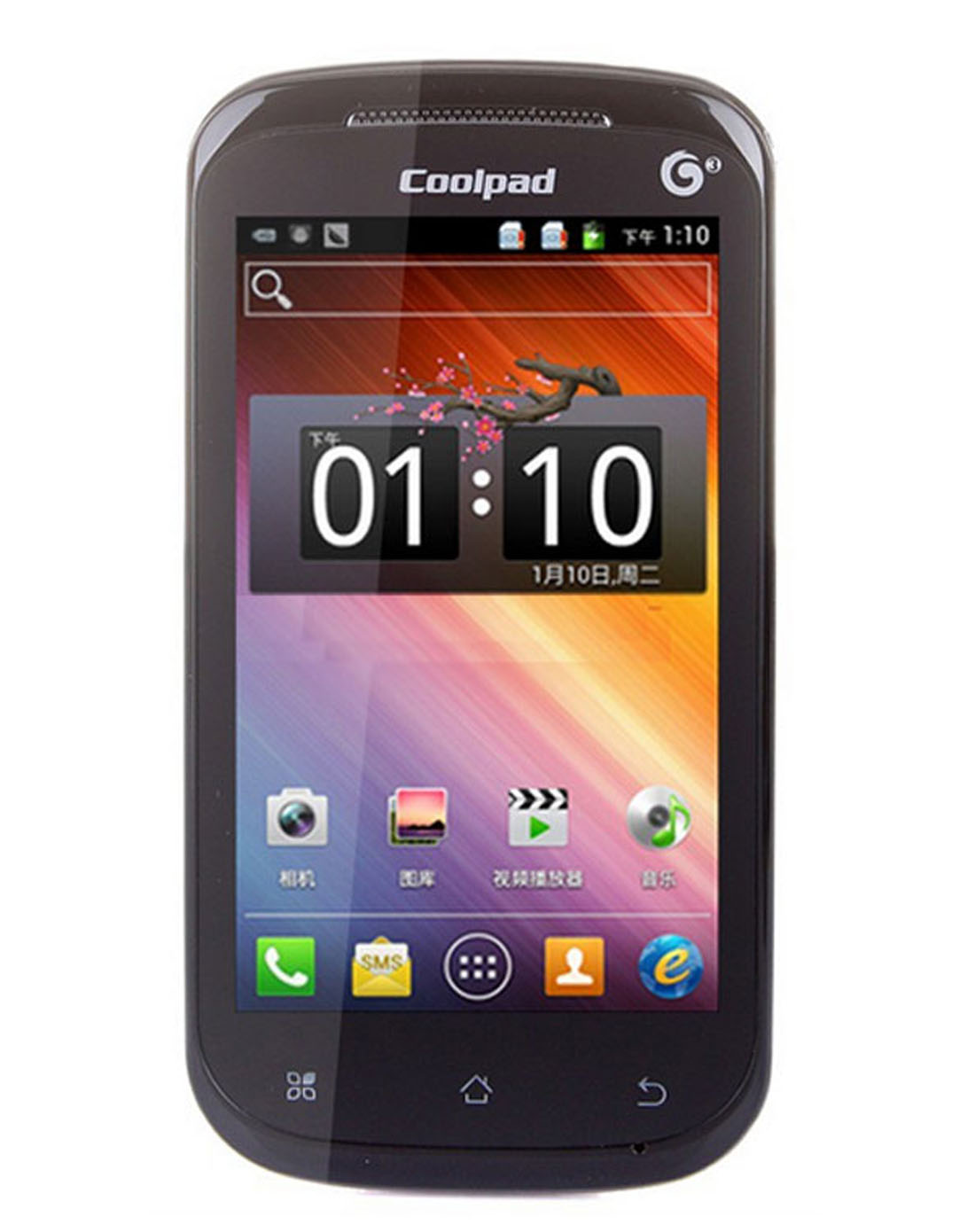 酷派(coolpad)8070d3g手机(黑色)td-scdma/gsm双卡双待