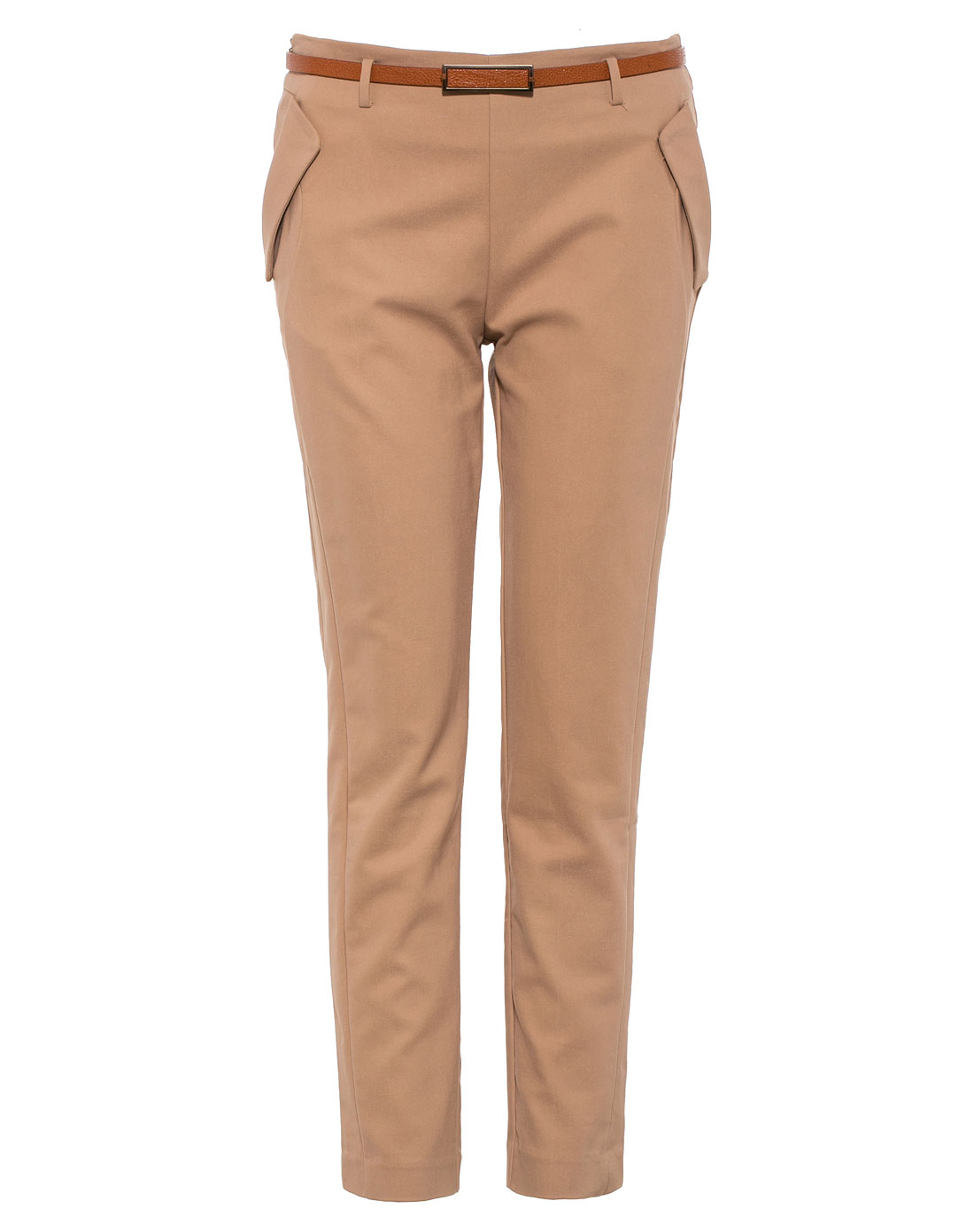 浅米咖色舒适休闲长裤