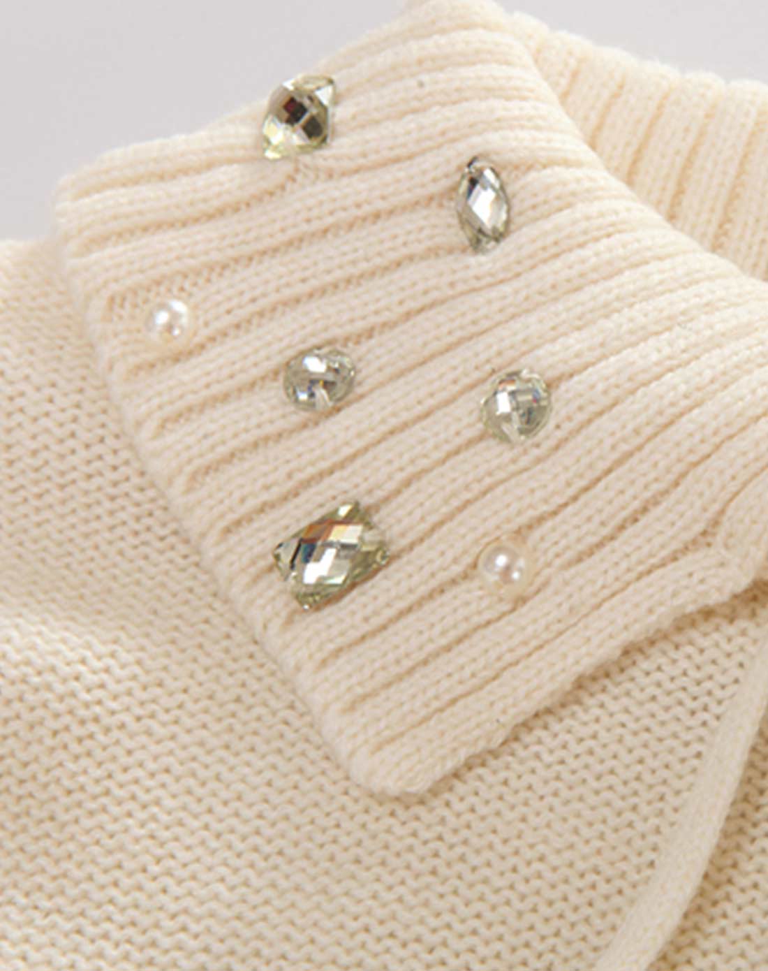 法纳贝儿fanapal女女童奶白缝钻毛衣fb1415301106_唯品会