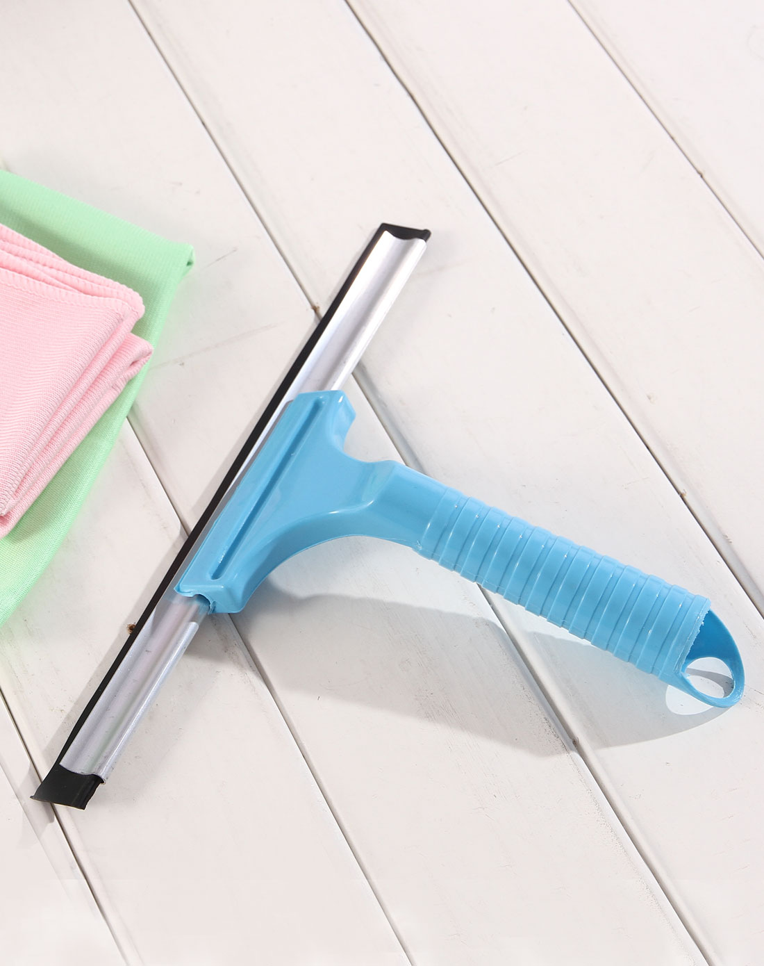 家用玻璃清洁布二入 蓝色玻璃刮