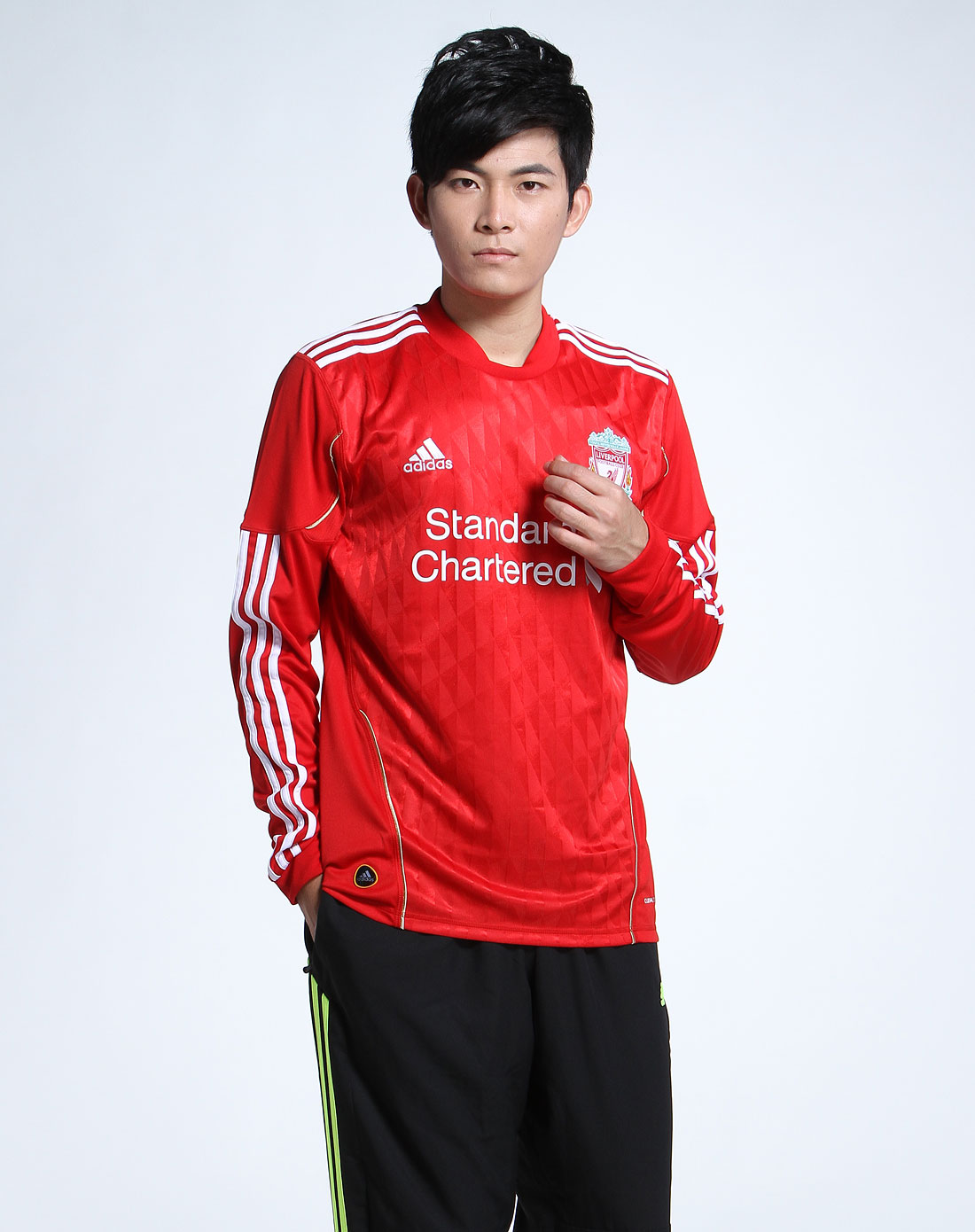 阿迪达斯adidas 男子红色利物浦长袖球衣