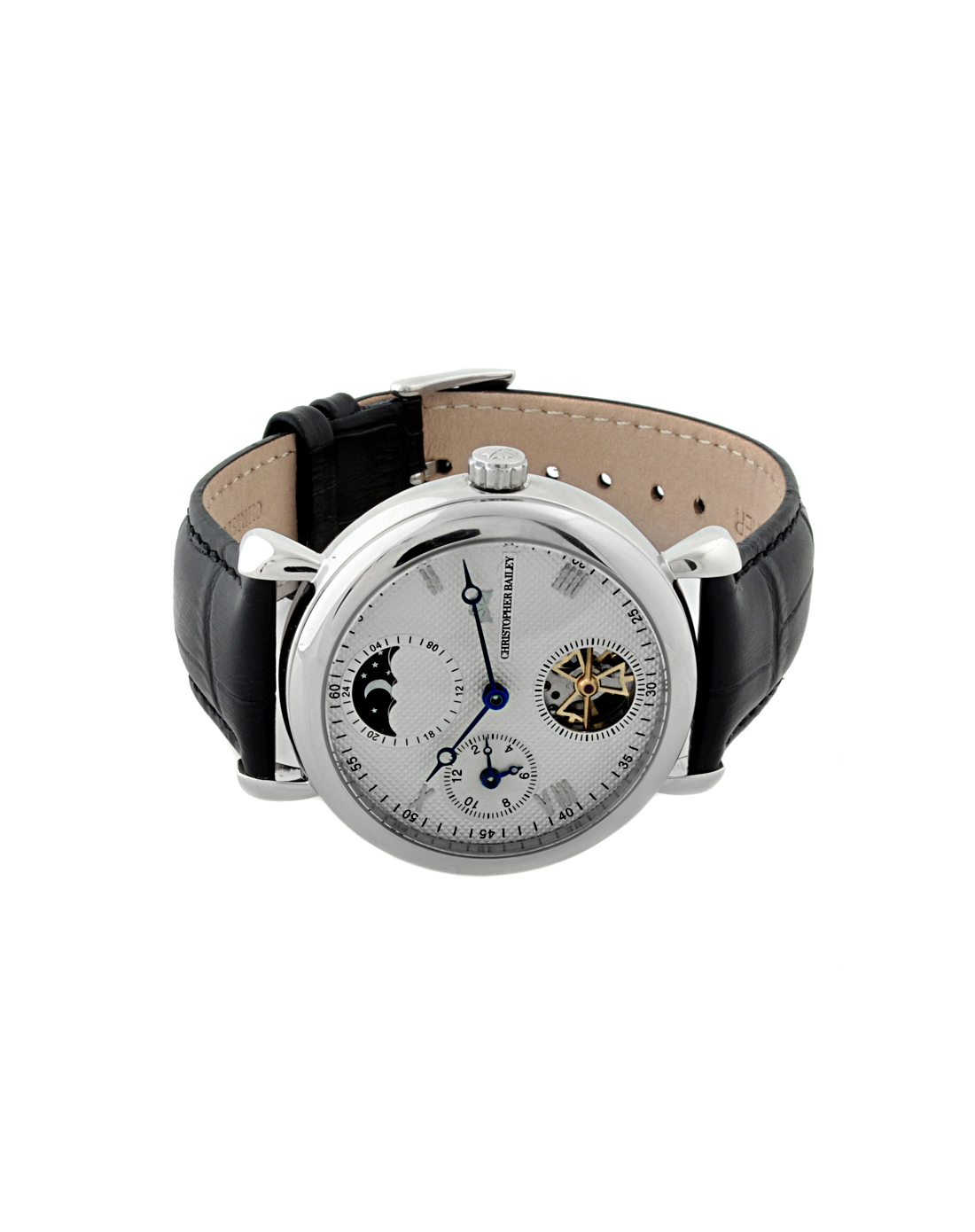 珂芮柏蒂christopher bailey钟表专场男款白色指挥官系列双时区月相