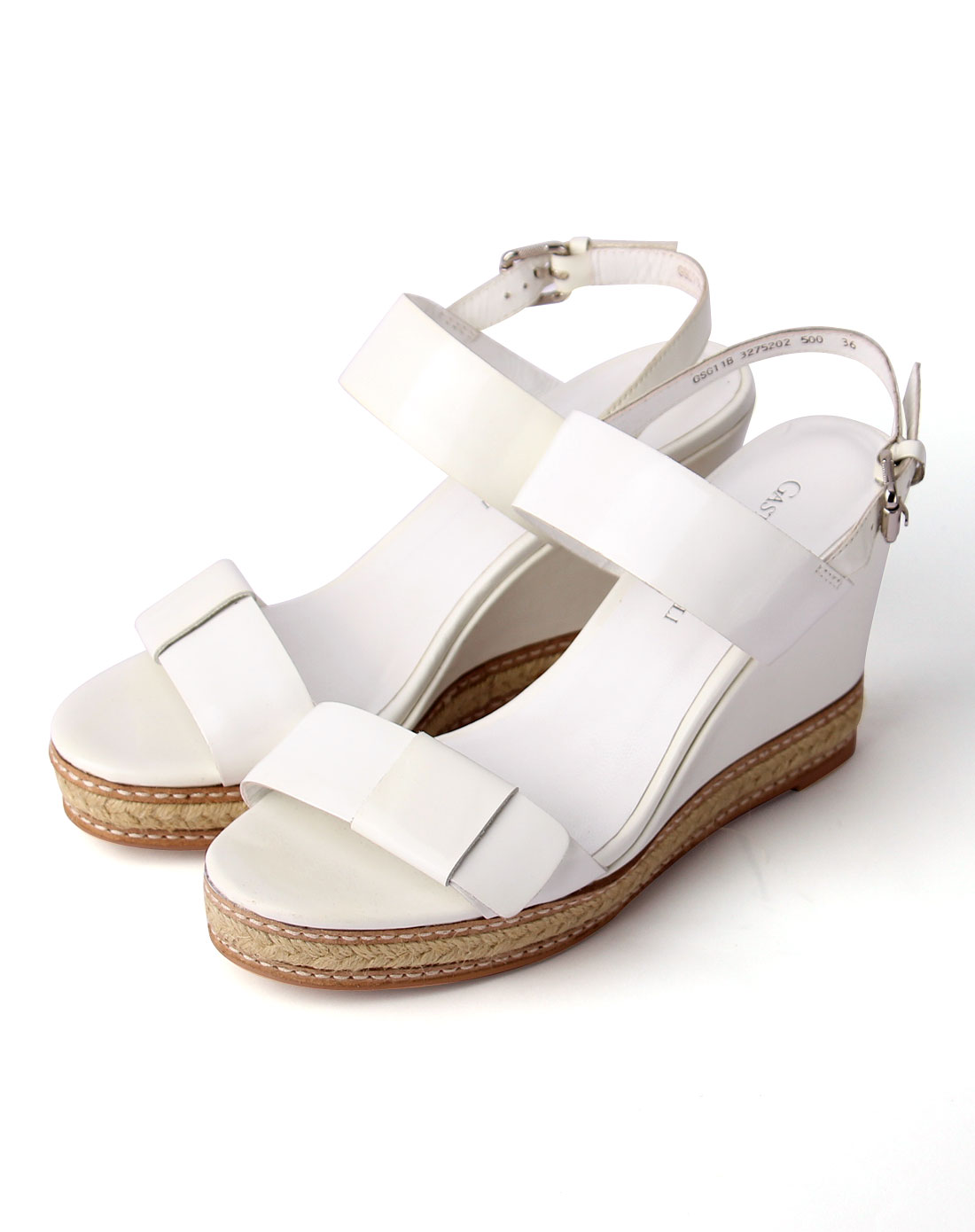 [ 歌斯东尼 ] 女款白色羊漆皮凉鞋