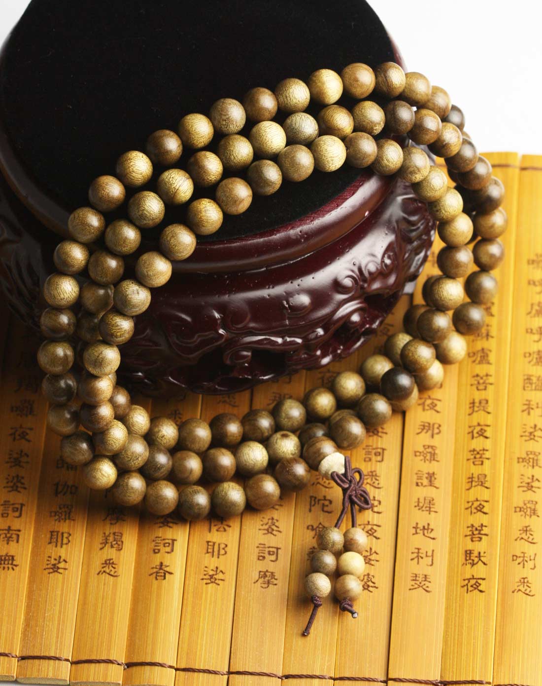 [ 王廷珠宝 ] 浅金金丝楠108佛珠7mm