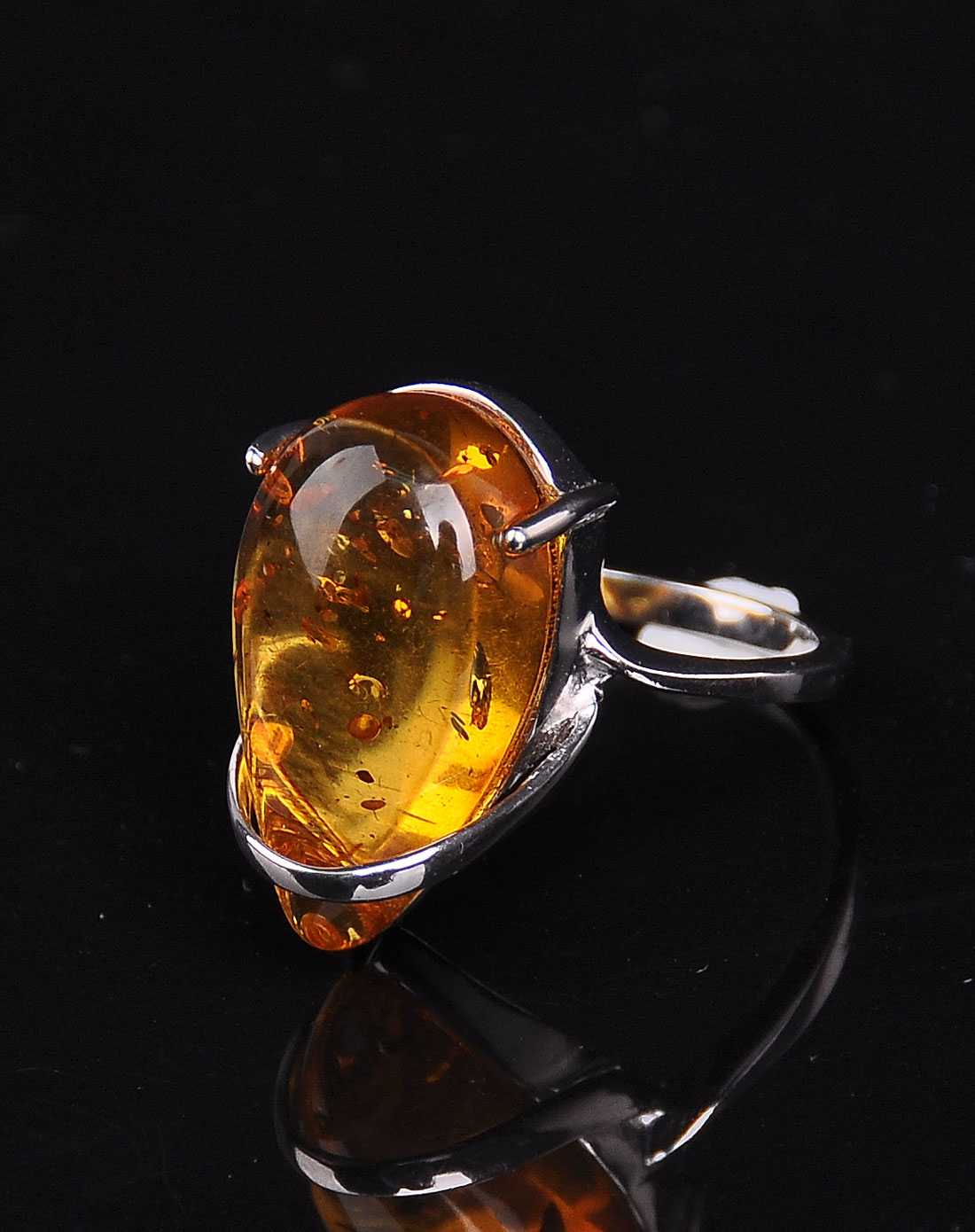 昊天琥珀精致玲珑水滴形火珀戒指(带证书)hjs1305d0009_唯品会