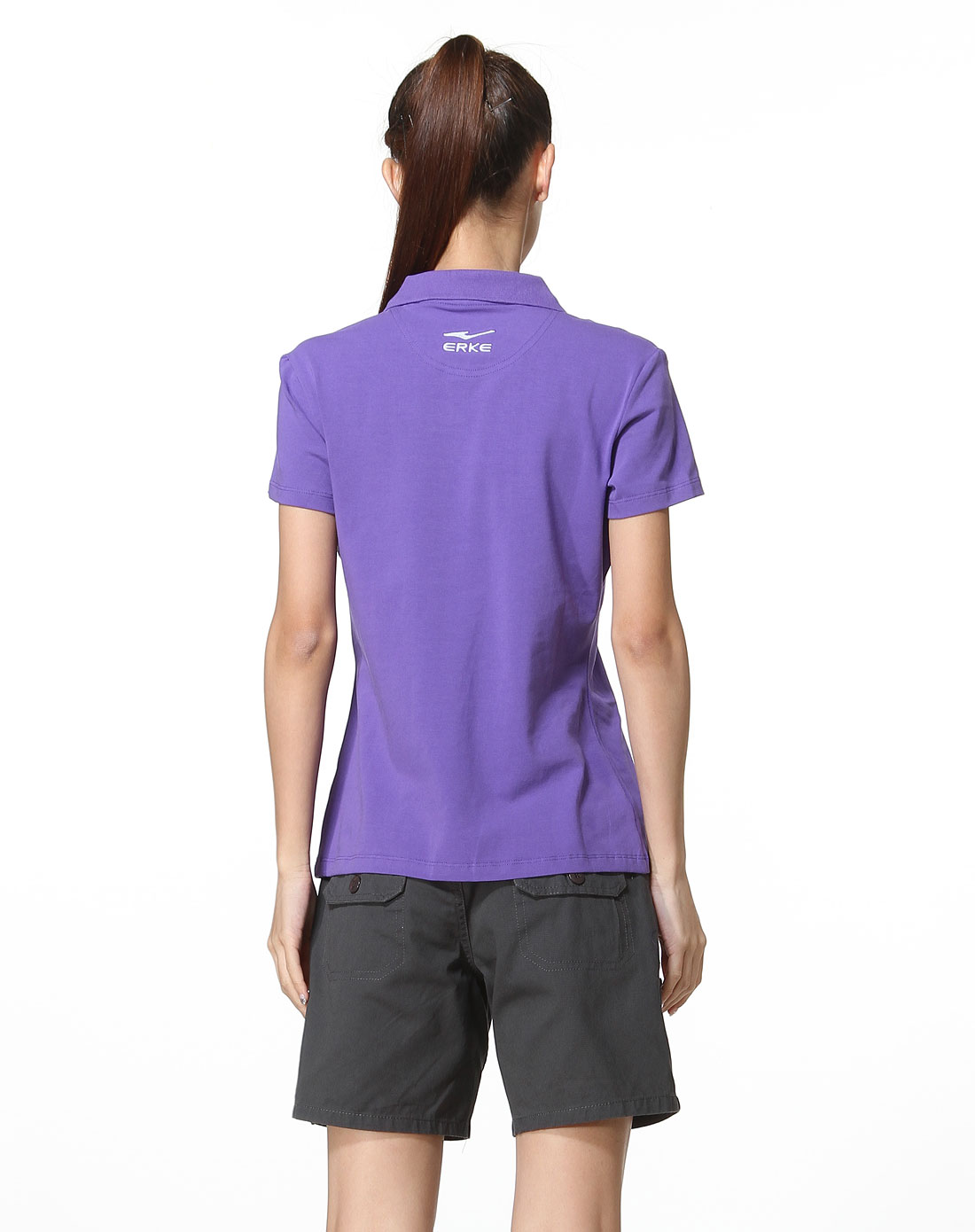 [ 鸿星尔克 ] 蓝紫色综训系列休闲翻领短袖t恤