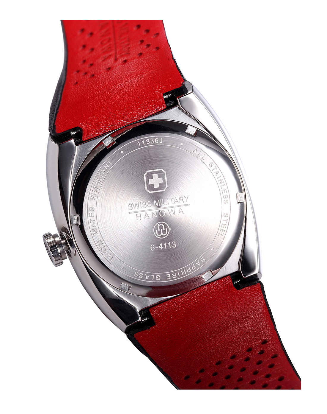 swiss military 男款独特的表面设计石英手表