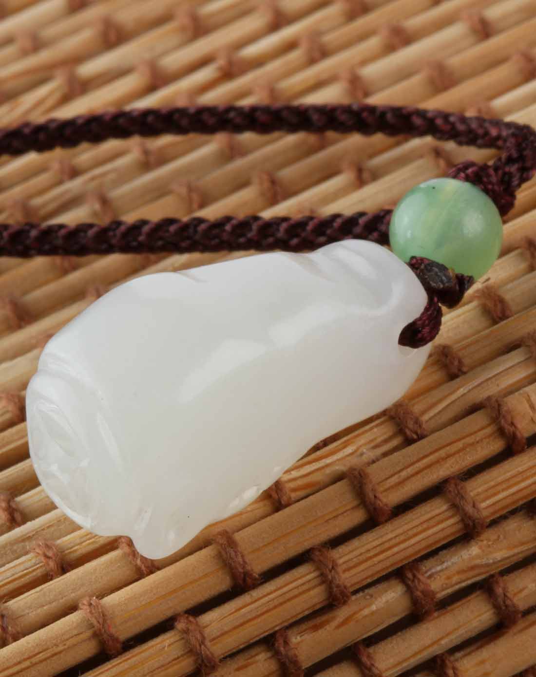 羊脂玉马上发财挂件