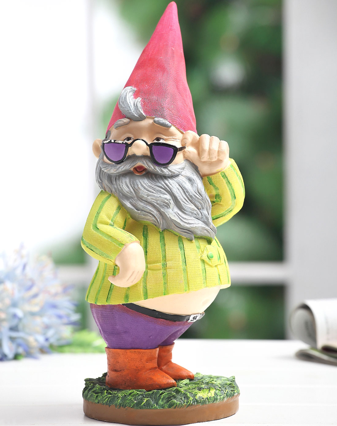 夏日地精小矮人树脂桌面摆件