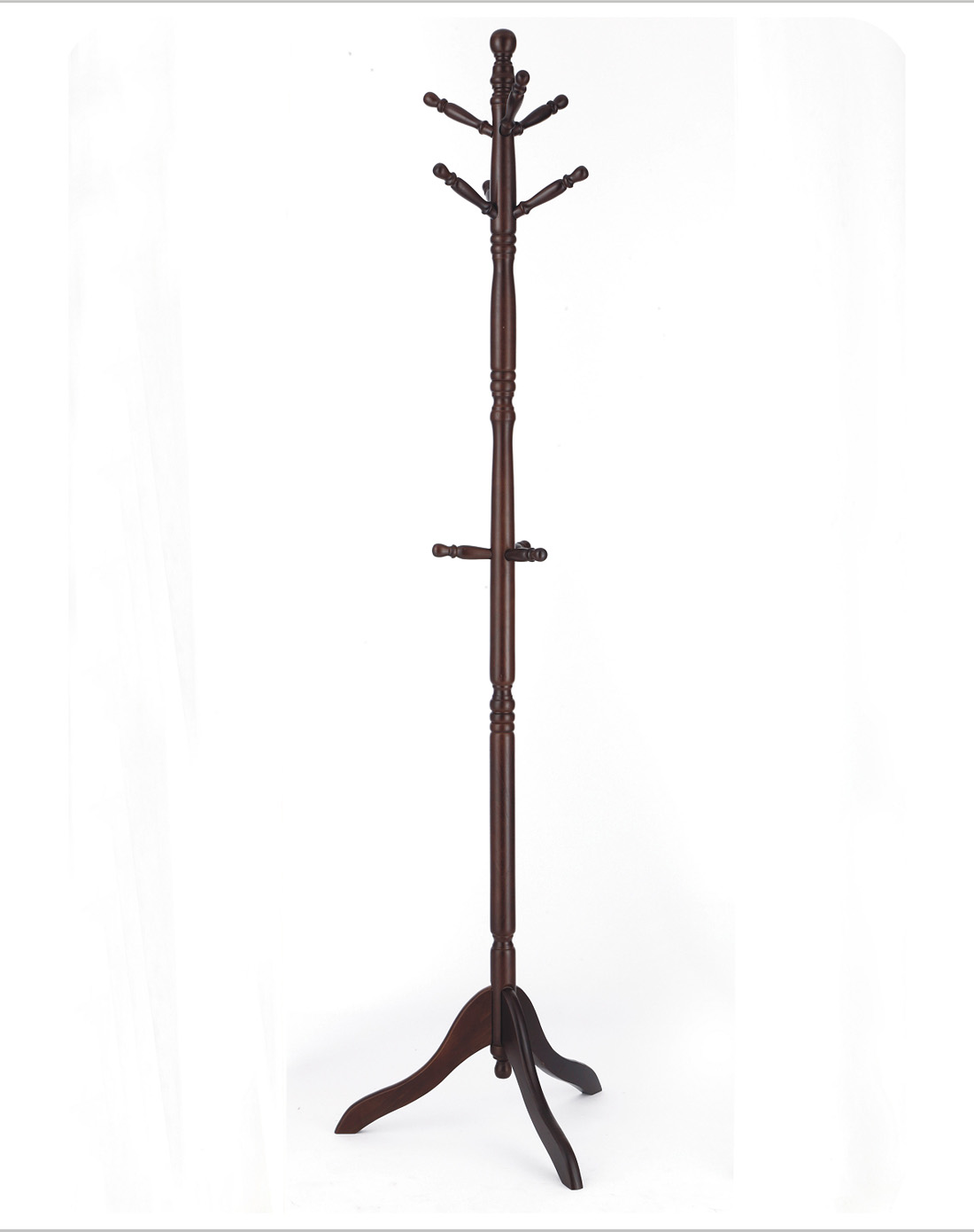 实木衣帽架(胡桃色)