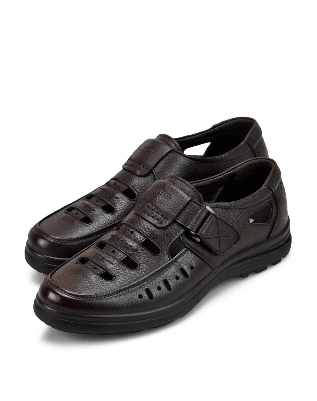 古柏valent.coupeau棕色魔术贴休闲凉鞋7332402_唯品会