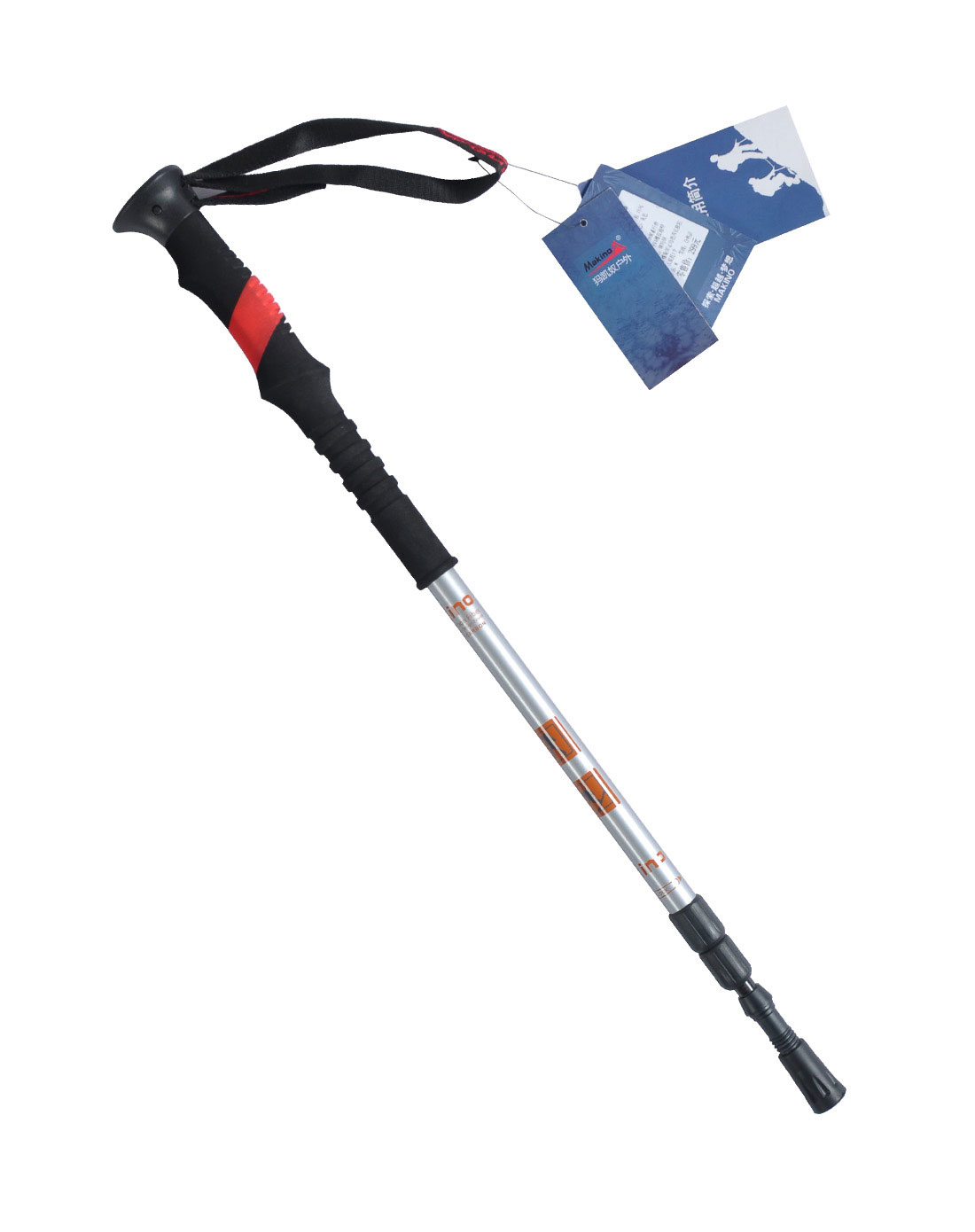 情侣灰色直柄登山杖