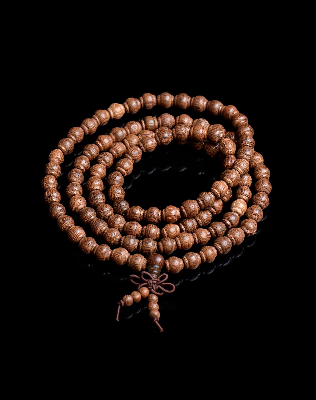 [ 炫夜 ] 印度天然红木鸡翅木108佛珠手串