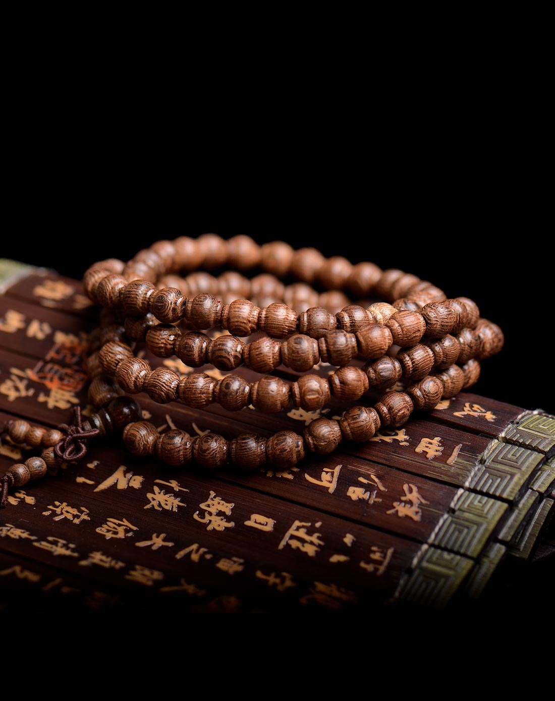 [ 炫夜 ] 印度天然红木鸡翅木108佛珠手串
