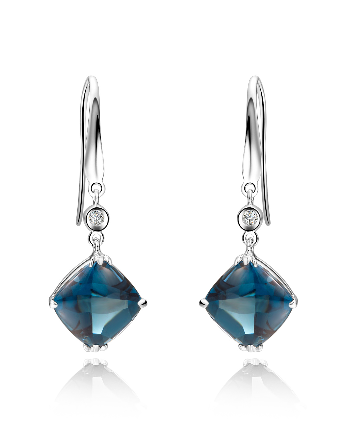 爱度doido珠宝专场18k金托帕石钻石耳环id016488_唯品会