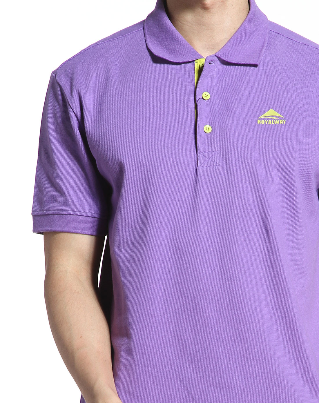 美户 男款紫色抗紫外线透气短袖polo衫
