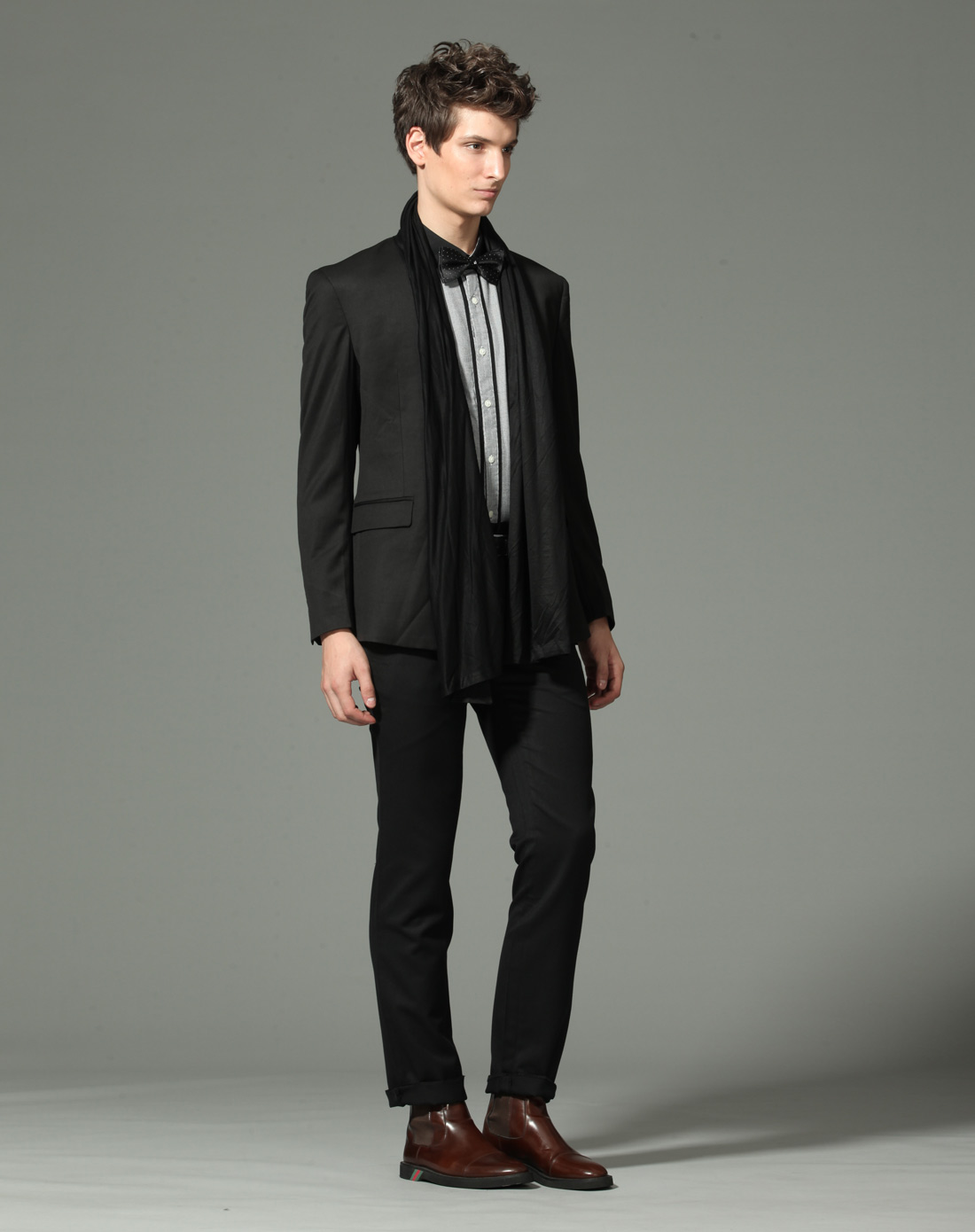 1978男装黑色修身西服潮流婚礼服14101440000_唯品会