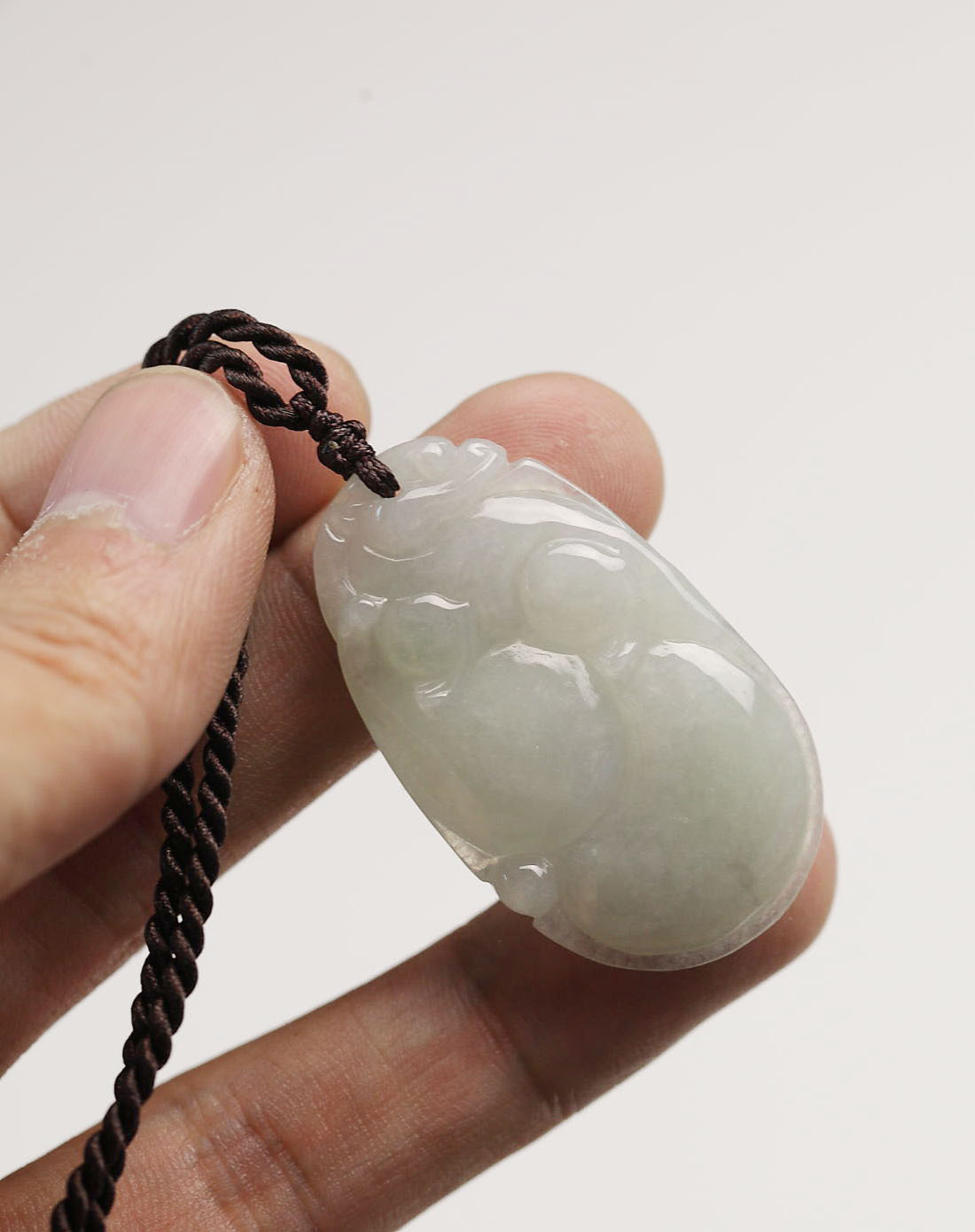 [ royal gem ] 天然翡翠冰种蛋清地福禄相随(权威鉴定证书)