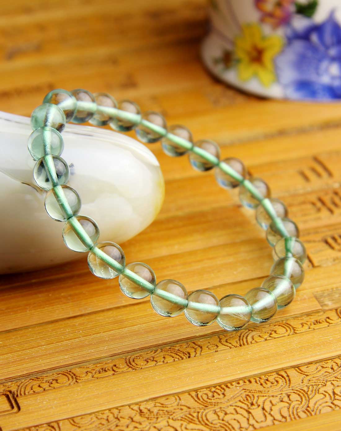 一生一石o-stone饰品专场 > 女款绿萤石手链附证书