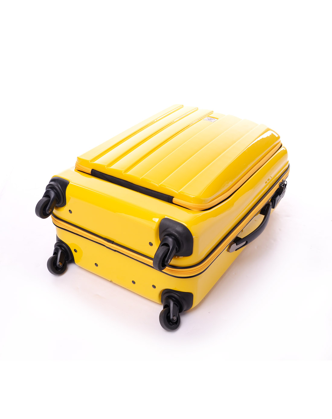 > 女款24寸黄色pc高端镜面拉杆箱